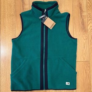 The North Face Fleece Carbondale Full Zip Vest - Size Medium - Green